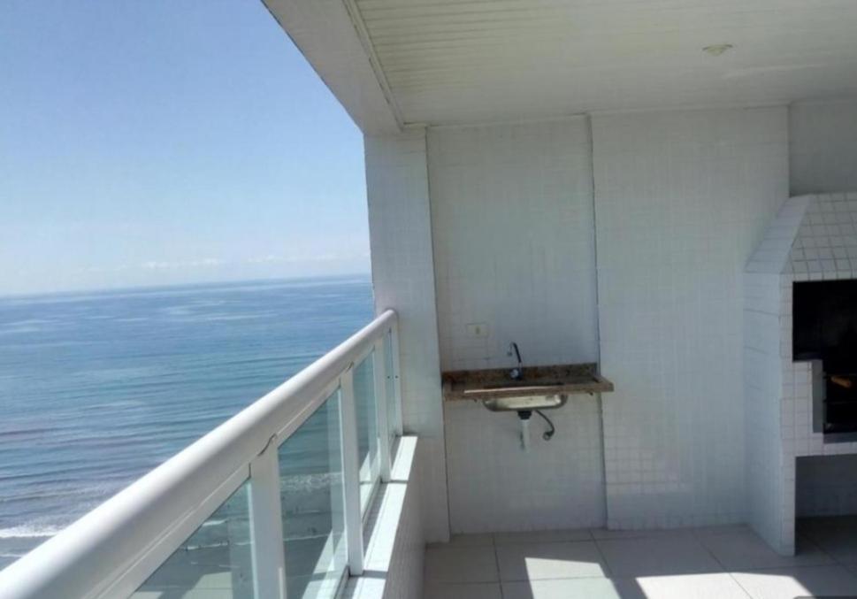 Lindo Apartamento Pe Na Areia Praia Grande  Bagian luar foto